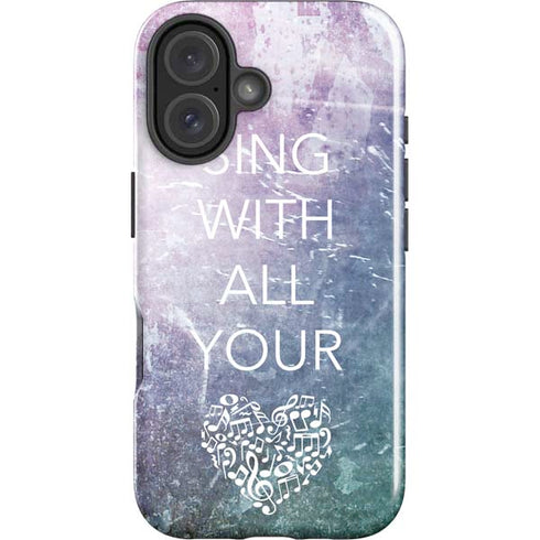 Sing With All Your Heart iPhone 16 Plus Impact Case